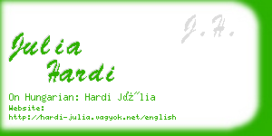 julia hardi business card